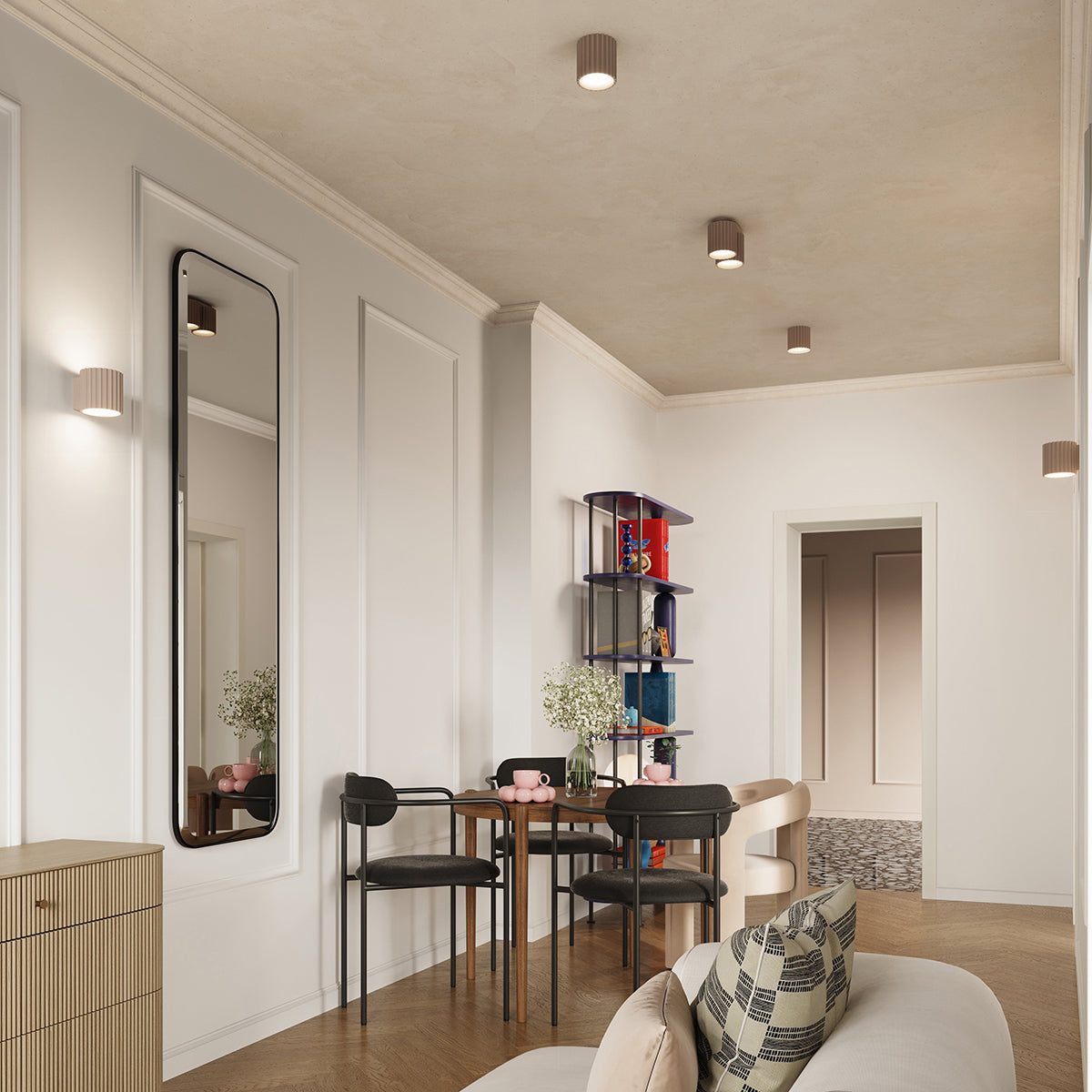 Applique Aura Alu Cannelé Taupe