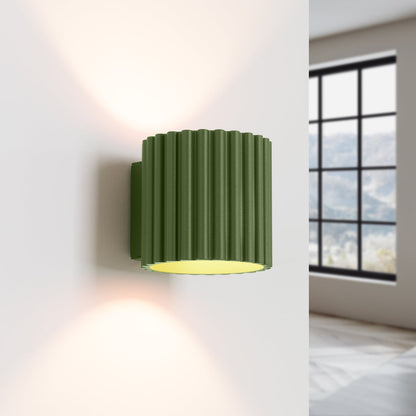 Applique Aura Alu Cannelé Vert Olive