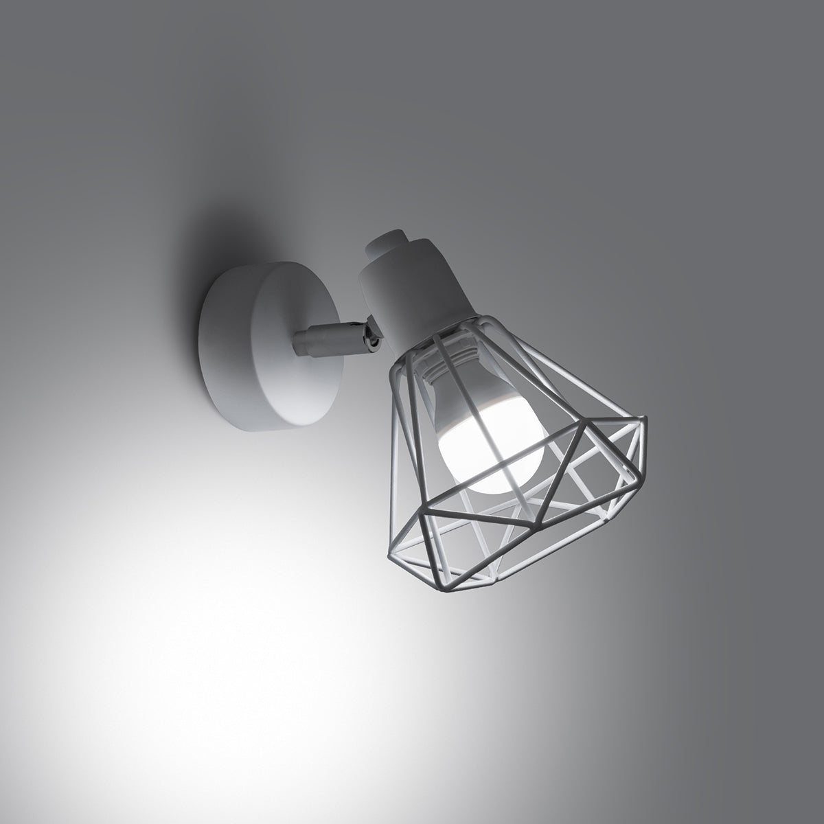 Applique Orientable Cage Acier Style Industriel