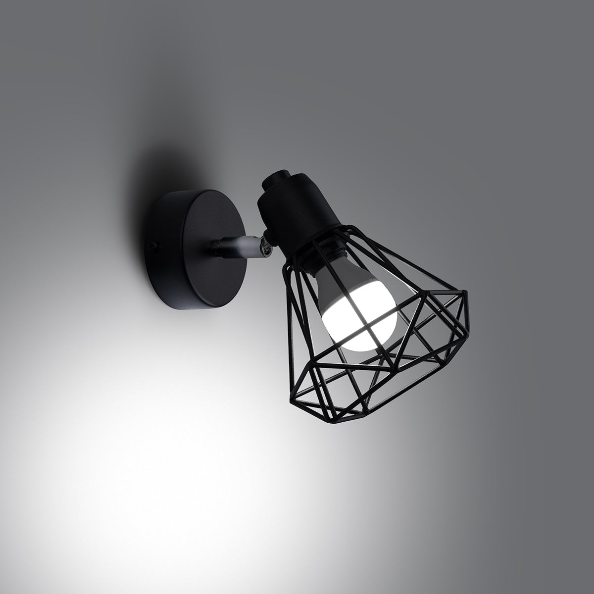 Applique Orientable Cage Acier Style Industriel