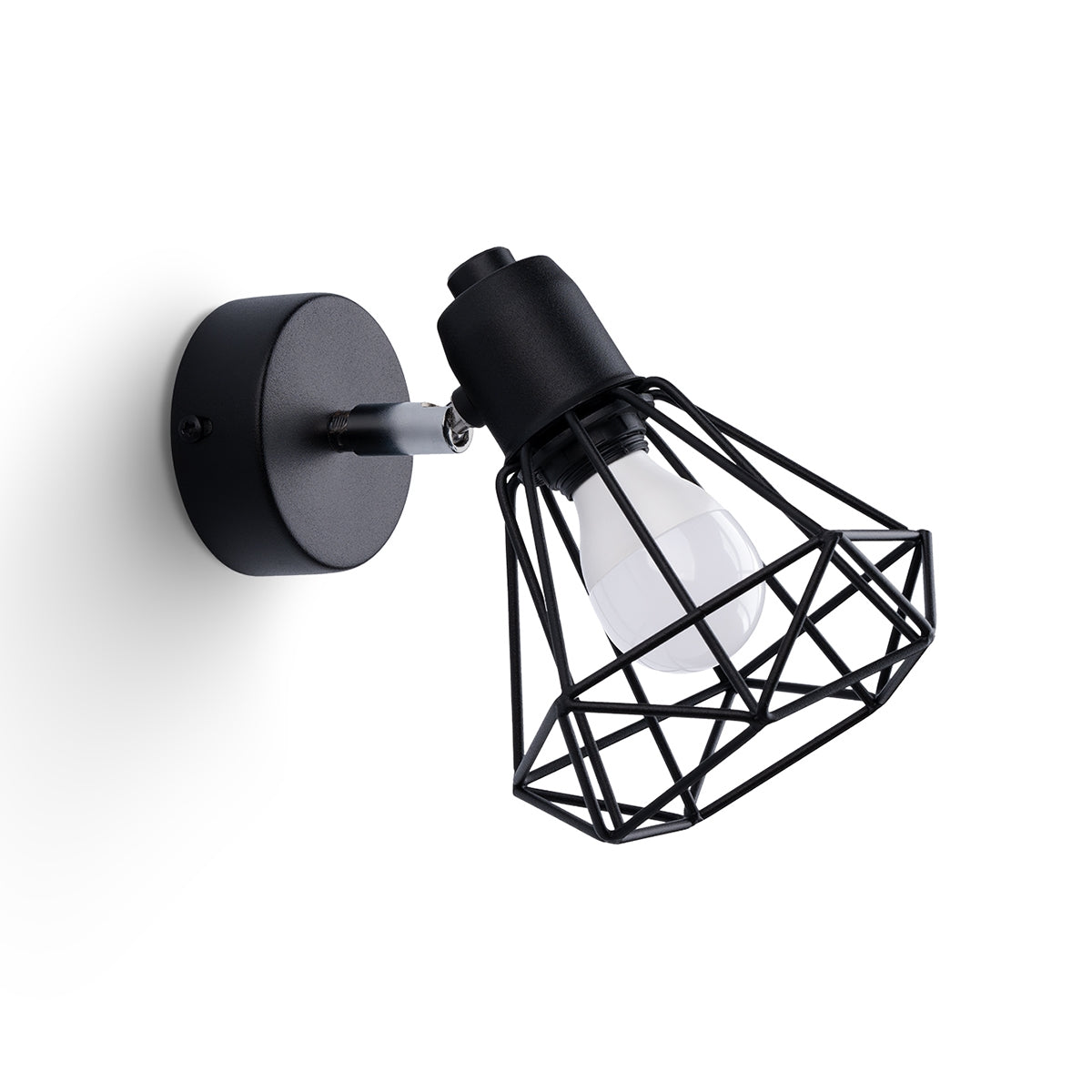 Applique Orientable Cage Acier Style Industriel