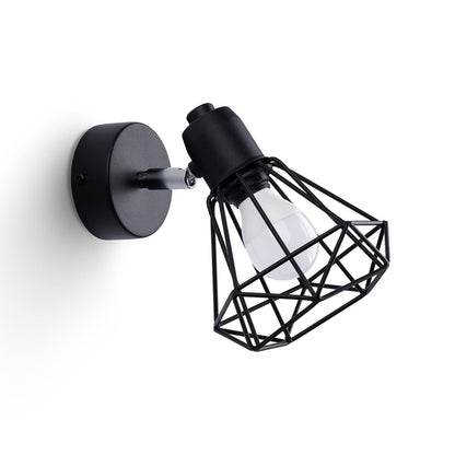 Applique Orientable Cage Acier Style Industriel