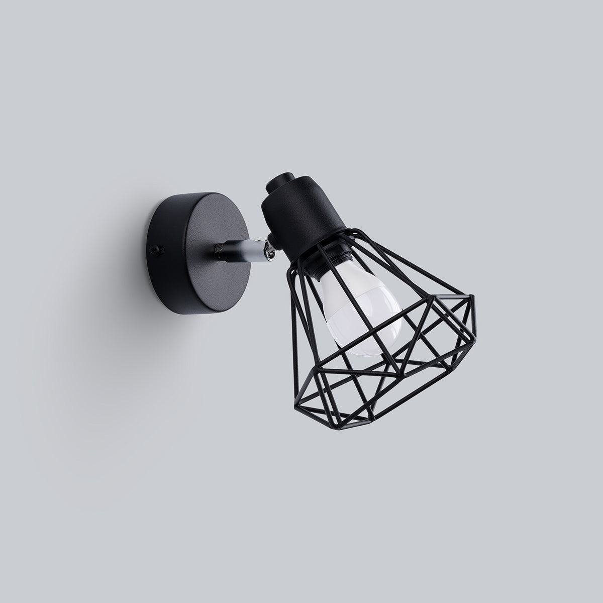 Applique Orientable Cage Acier Style Industriel