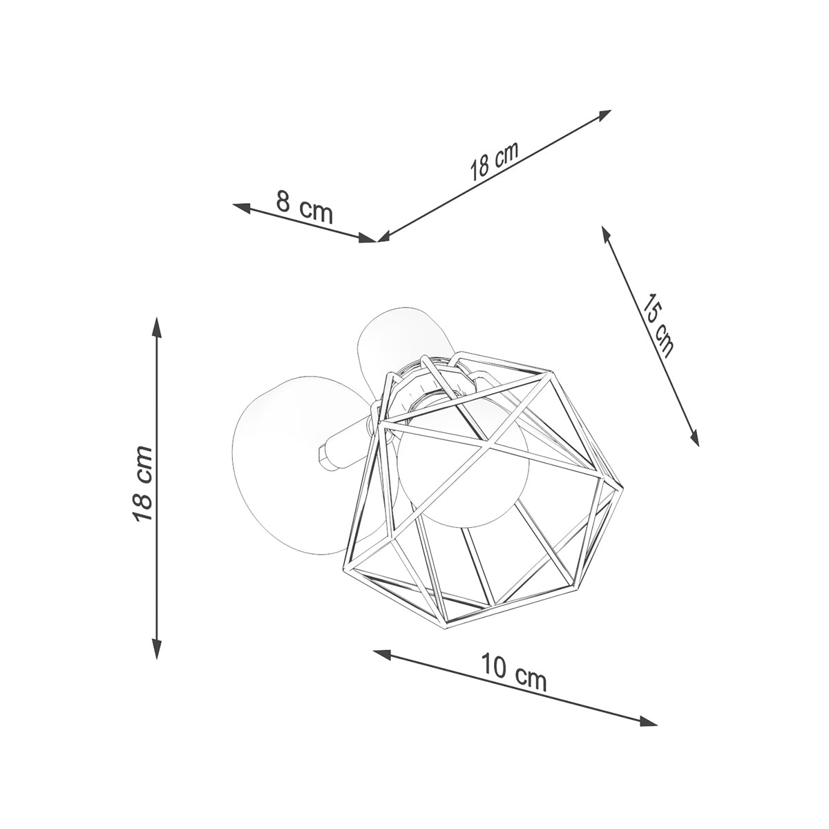 Applique Orientable Cage Acier Style Industriel