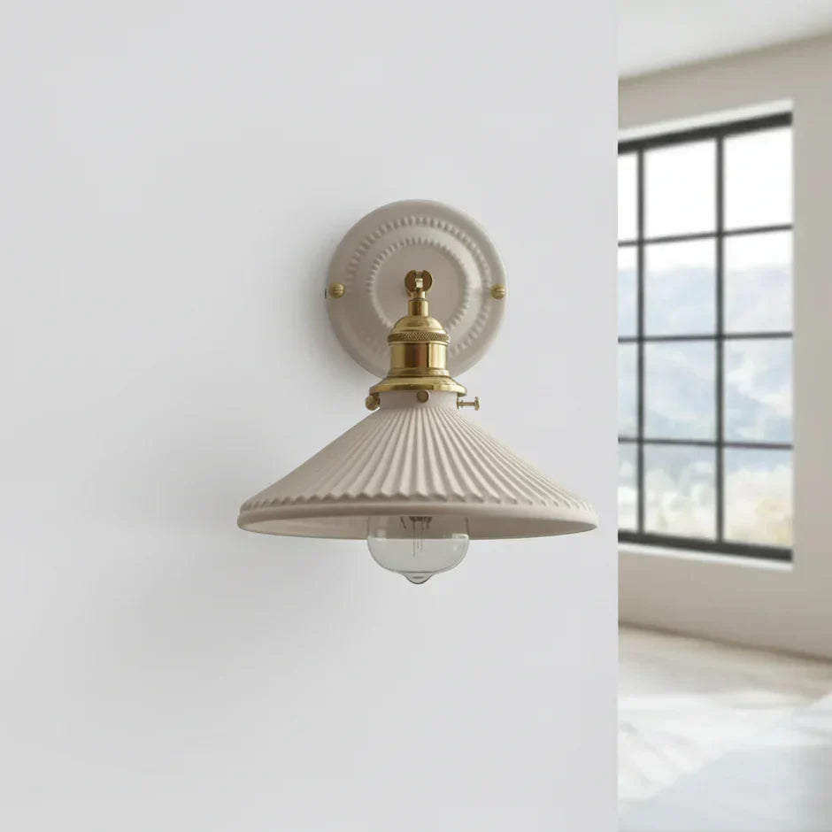 Applique Céramique Nervurée/Laiton Orientable
