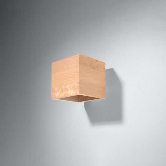 Applique Cube Bois Naturel