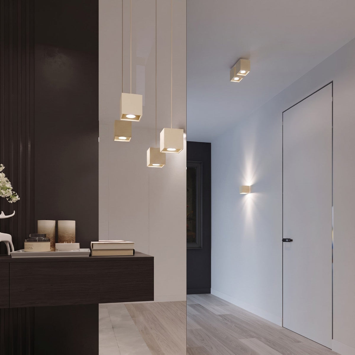 Applique Cube LED Beige