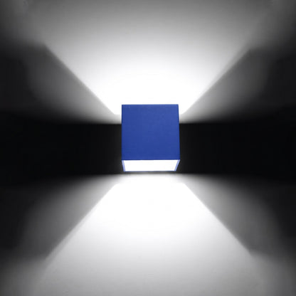 Applique Cube LED Bleu Outremer