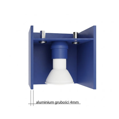 Applique Cube LED Bleu Outremer