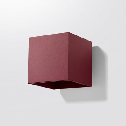 Applique Cube LED Bordeaux