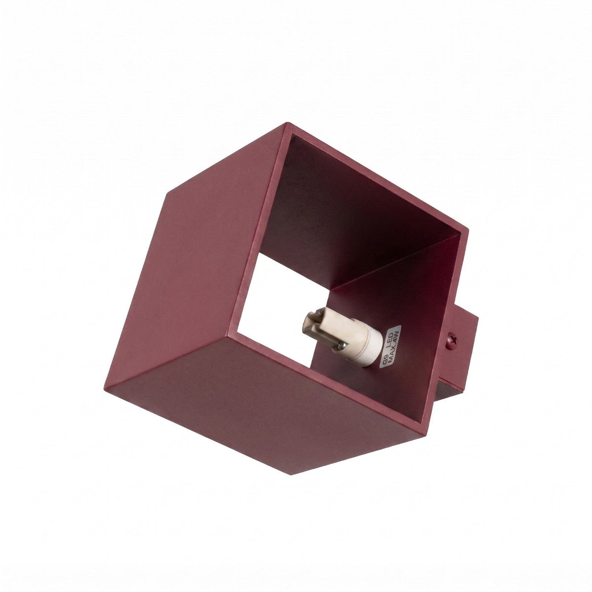 Applique Cube LED Bordeaux
