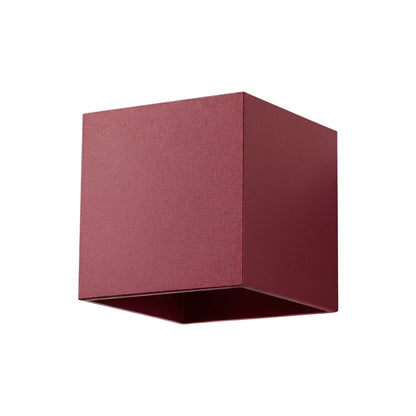 Applique Cube LED Bordeaux