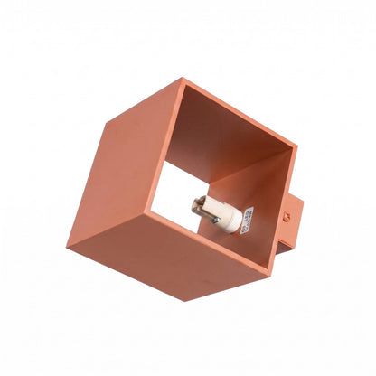Applique Cube LED Ocre Rouge