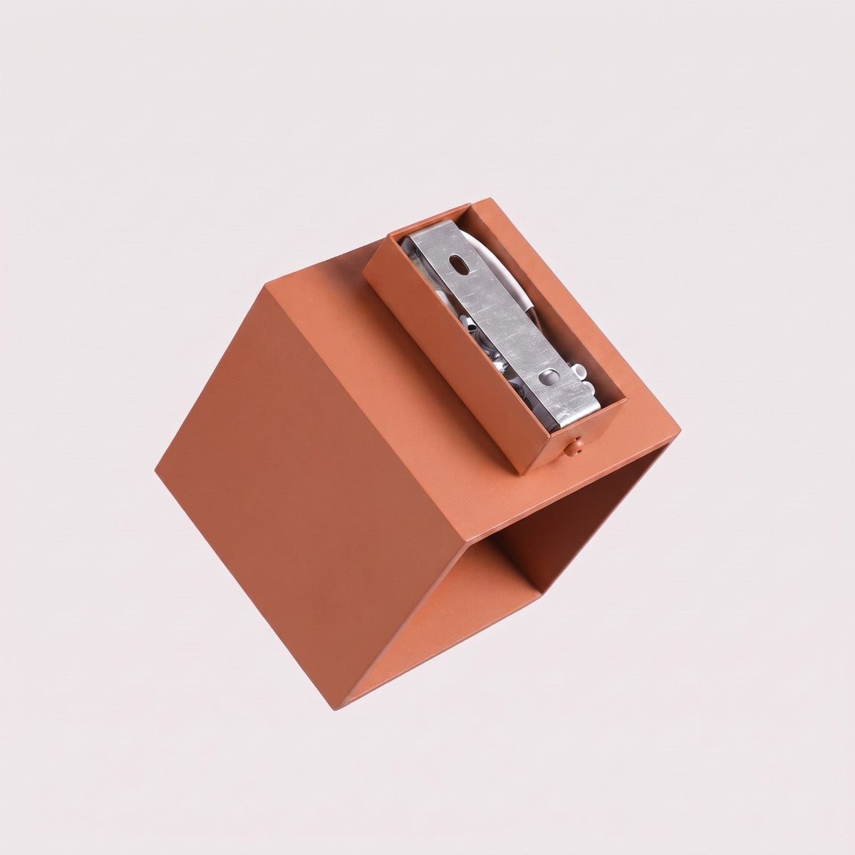 Applique Cube LED Ocre Rouge
