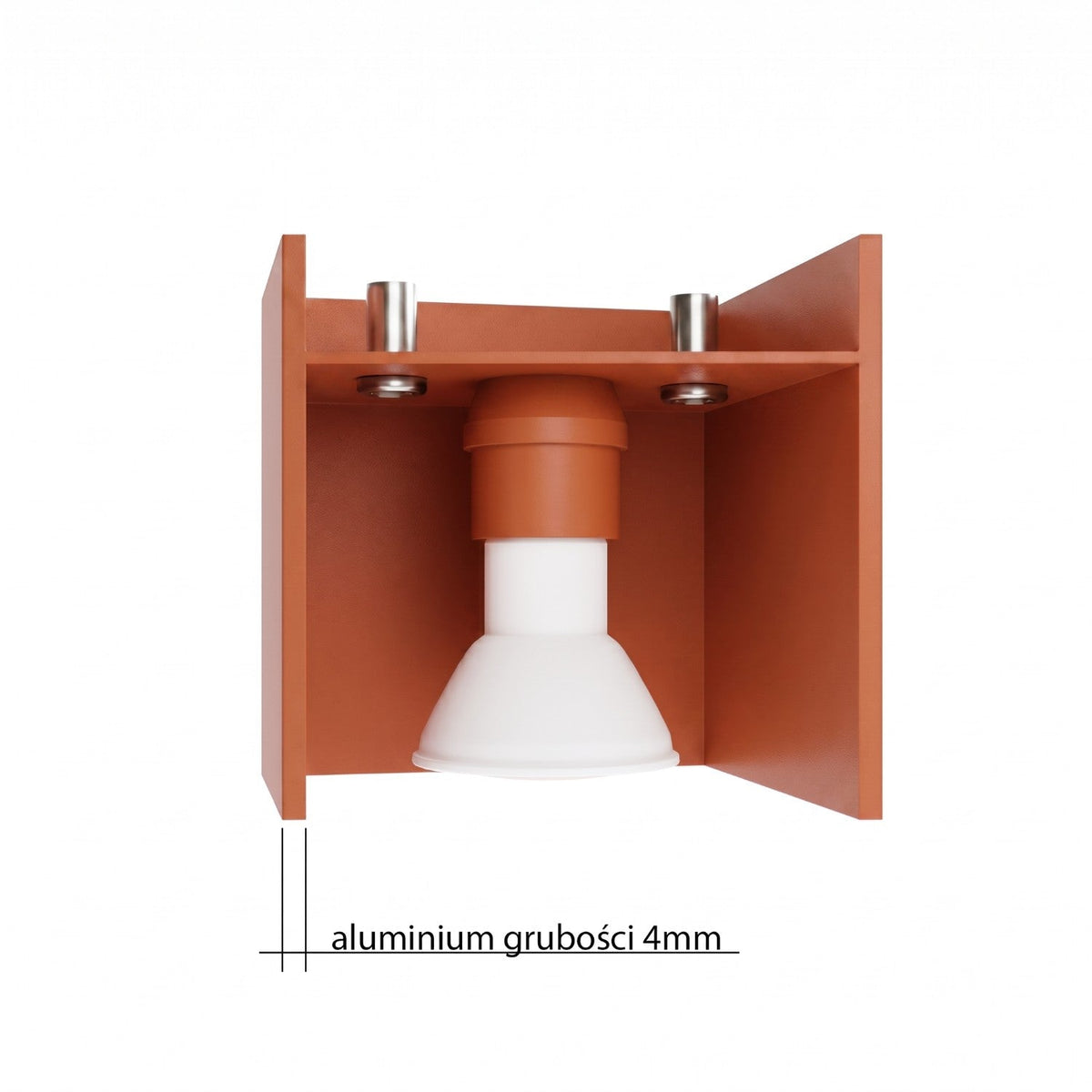 Applique Cube LED Ocre Rouge