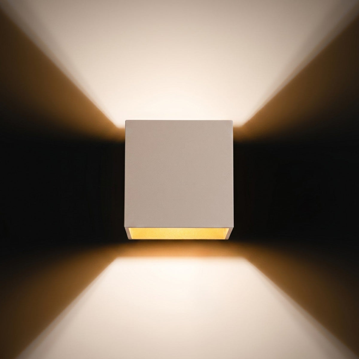 Applique Cube LED Taupe