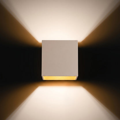 Applique Cube LED Taupe
