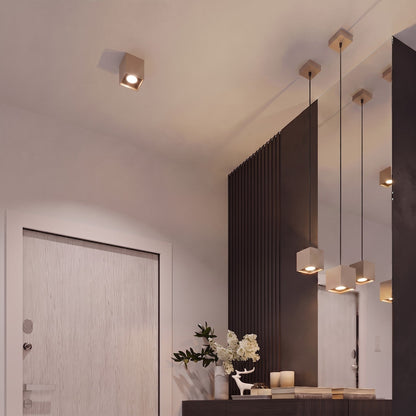 Applique Cube LED Taupe