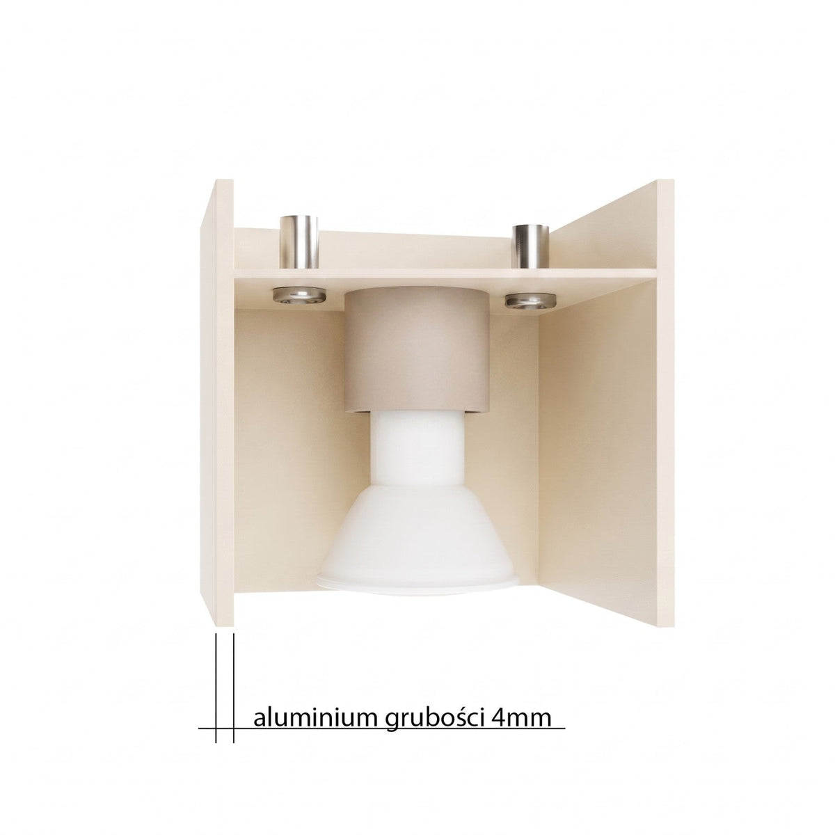 Applique Cube LED Taupe