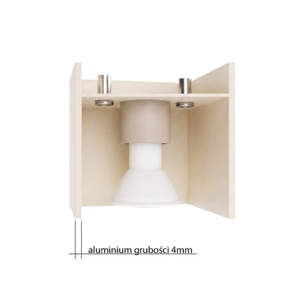 Applique Cube LED Taupe