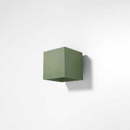 Applique Cube LED Vert Olive