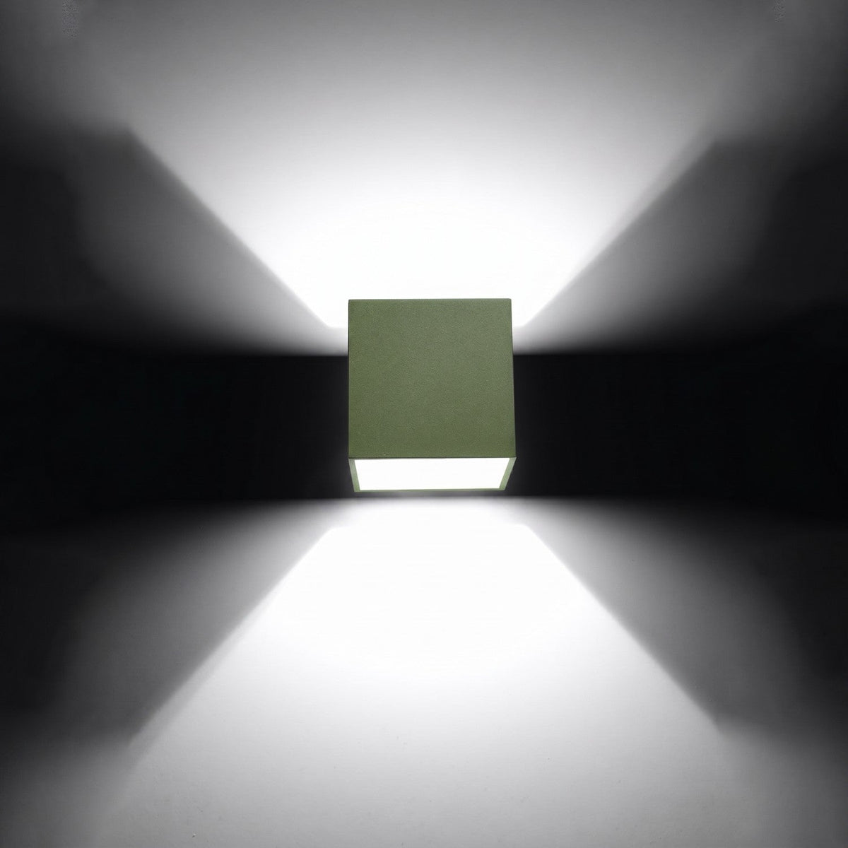 Applique Cube LED Vert Olive