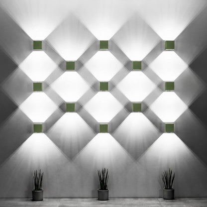 Applique Cube LED Vert Olive