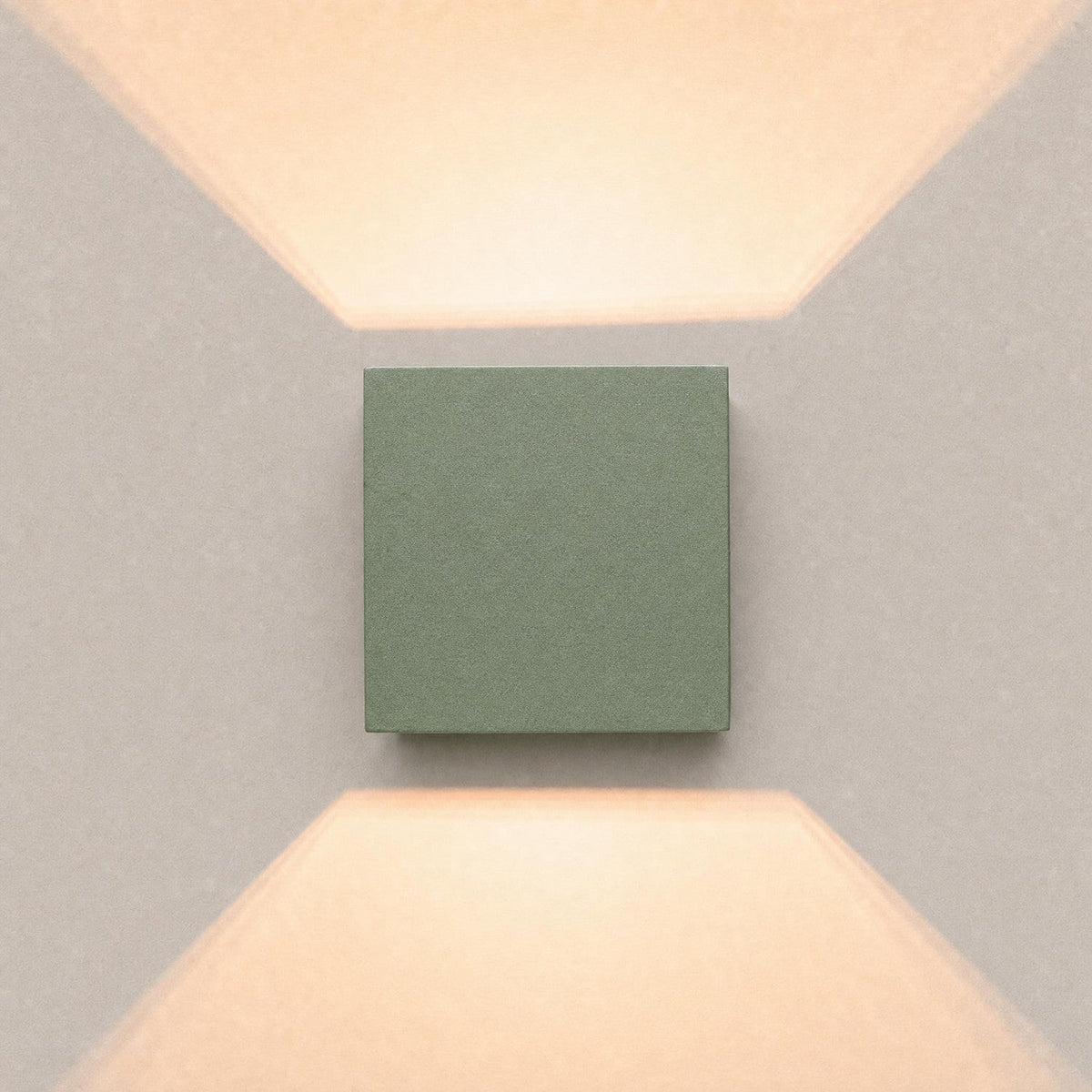 Applique Cube LED Vert Olive