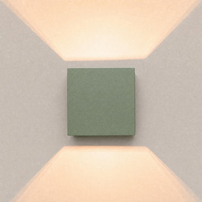 Applique Cube LED Vert Olive
