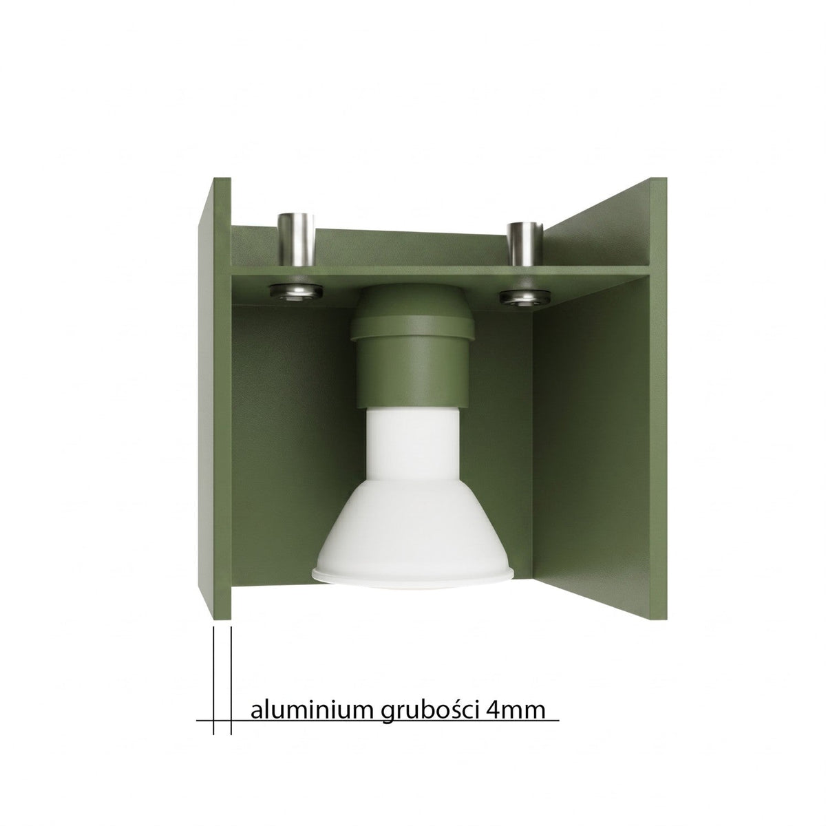 Applique Cube LED Vert Olive