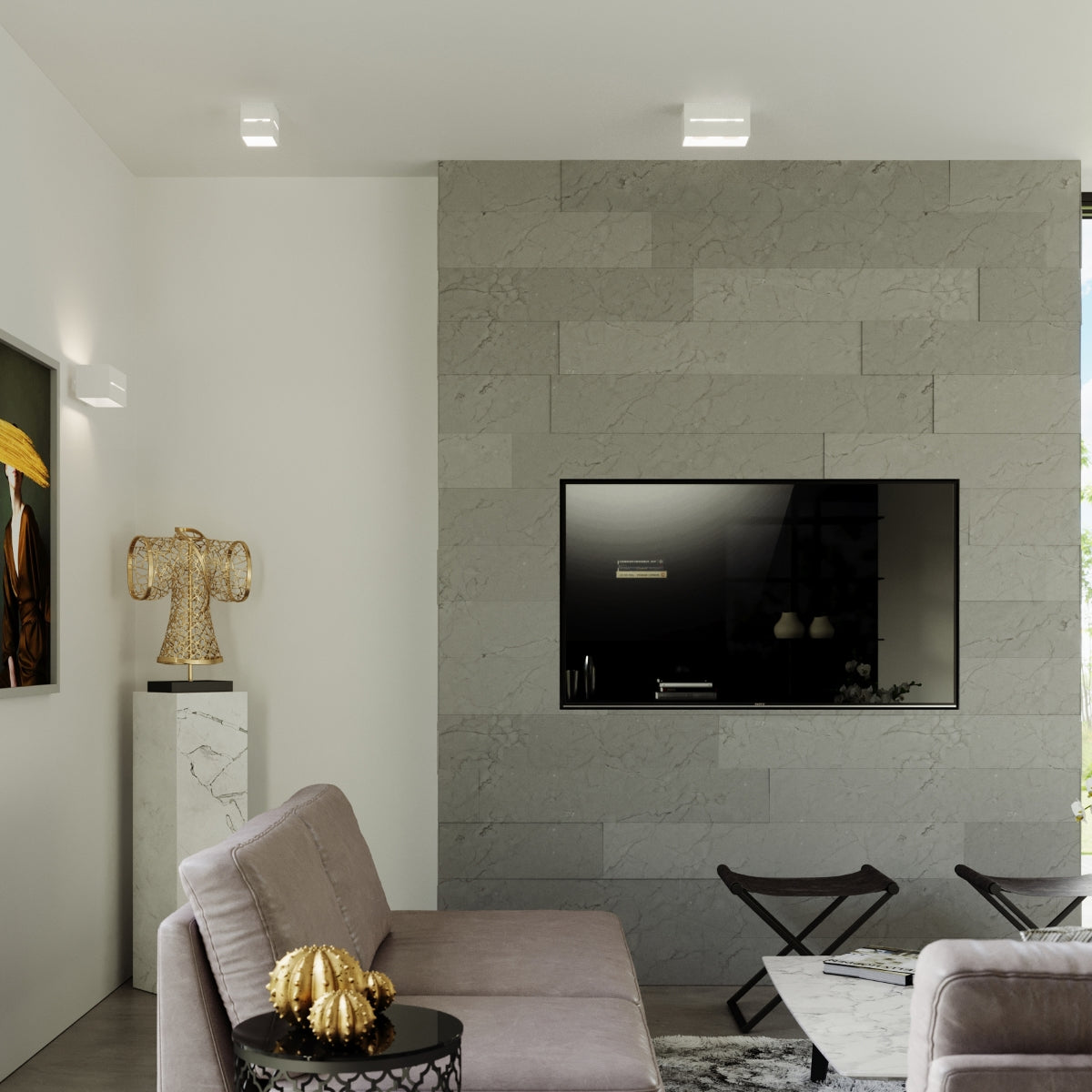 Applique Cube Ouvert Blanche