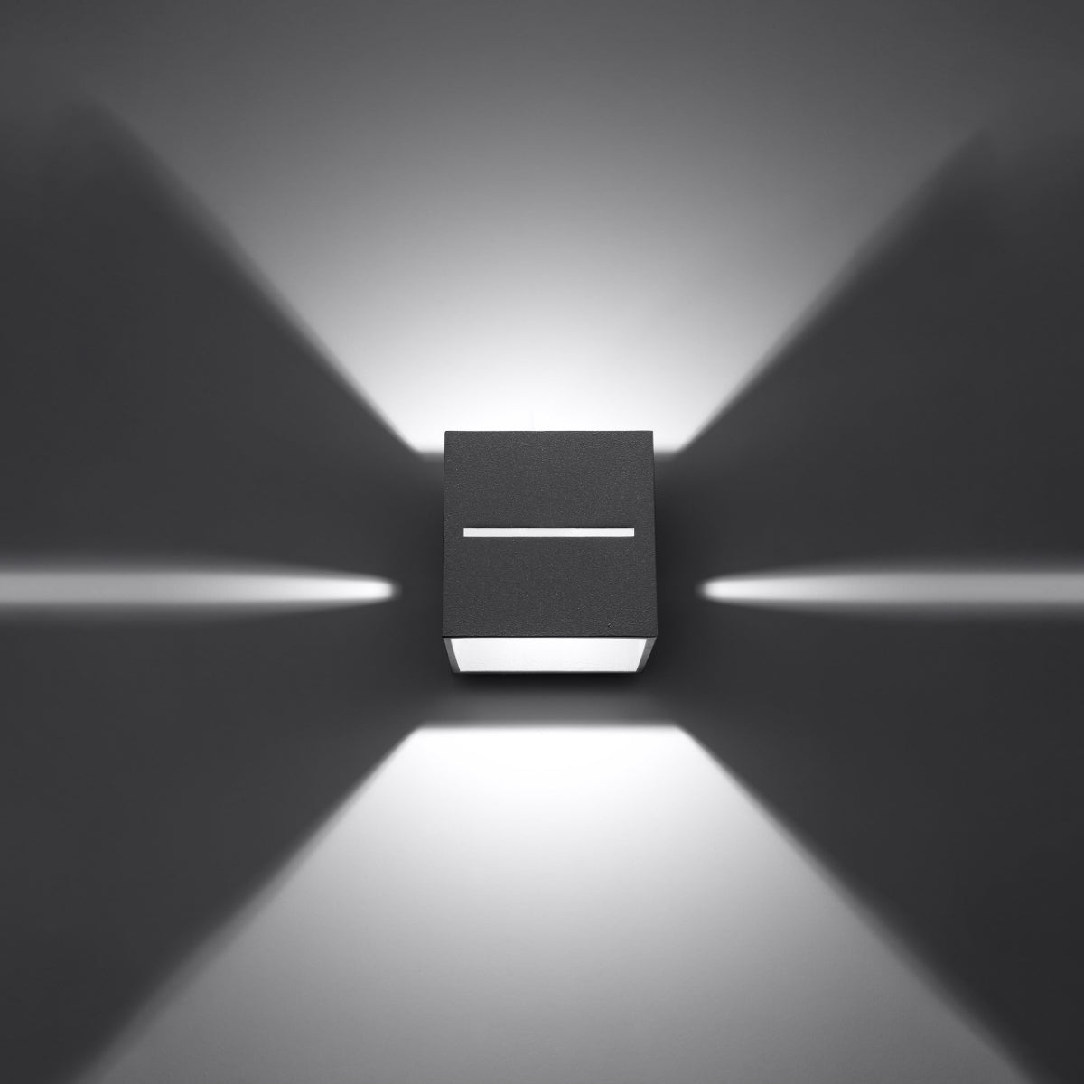 Applique Cube Ouvert Grise