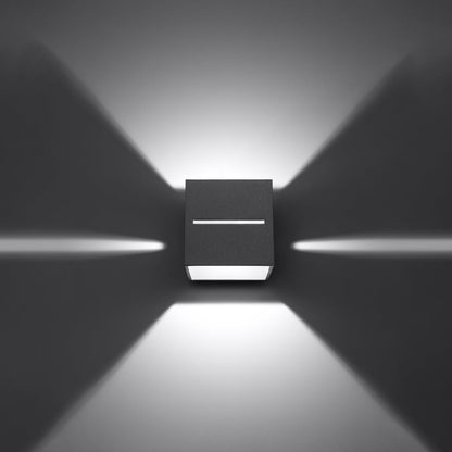 Applique Cube Ouvert Grise