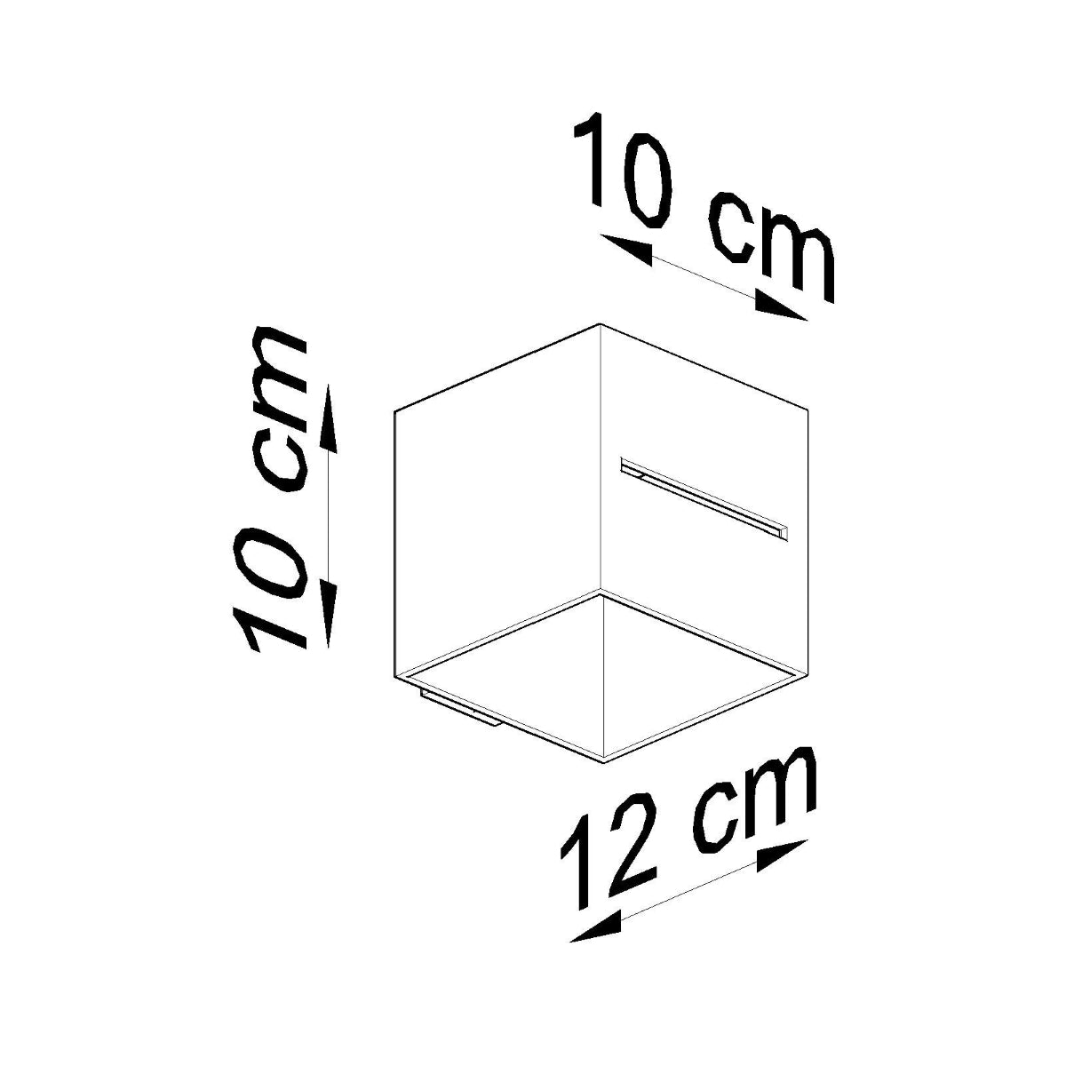 Applique Cube Ouvert Grise