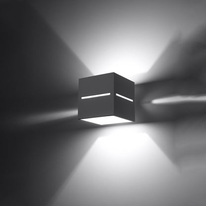 Applique Cube Ouvert Grise
