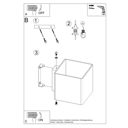Applique Cube Verre