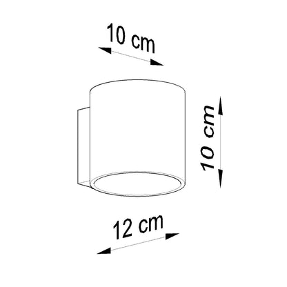 Applique Cylindrique Grise