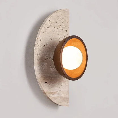 Applique Demi-Cercle Pierre & Bois