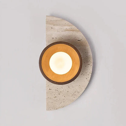 Applique Demi-Cercle Pierre & Bois