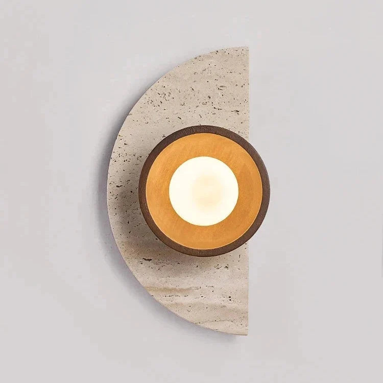 Applique Demi-Cercle Pierre & Bois