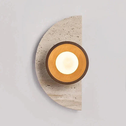Applique Demi-Cercle Pierre & Bois