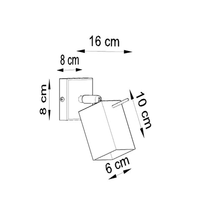 Applique Directionnelle Carré Orientable Grise