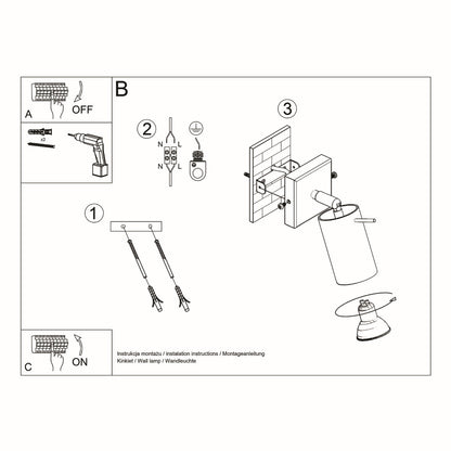 Applique Directionnelle Spot Orientable Grise