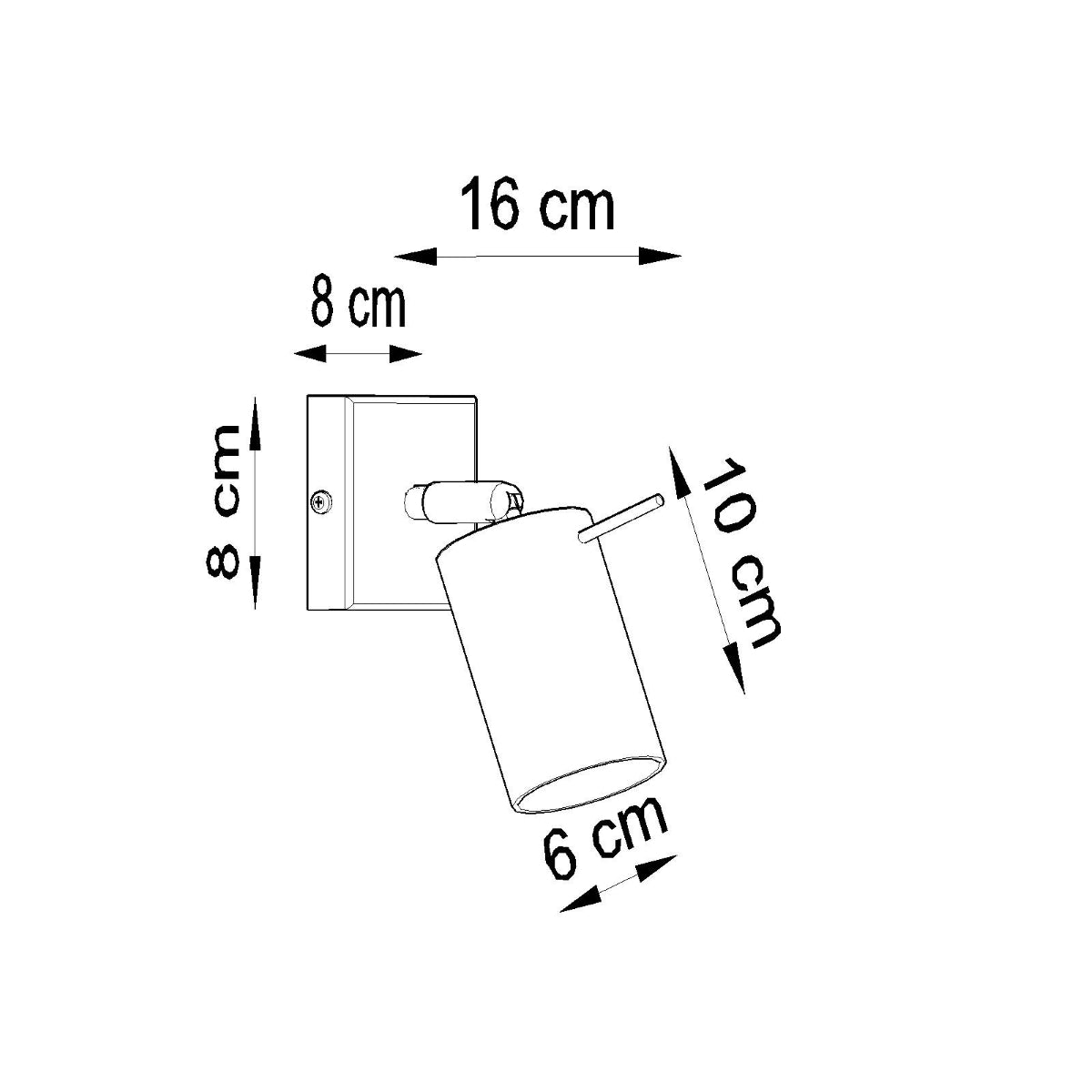 Applique Directionnelle Spot Orientable Grise