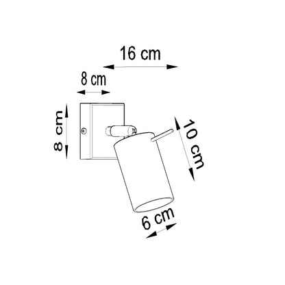 Applique Directionnelle Spot Orientable Grise