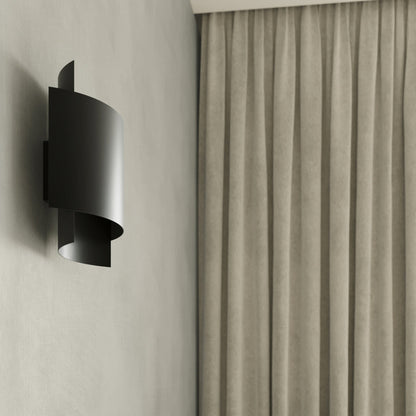 Applique Double Arc Acier Noir