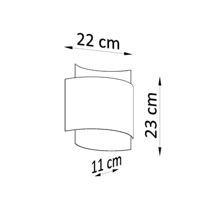 Applique Double Arc Acier Noir