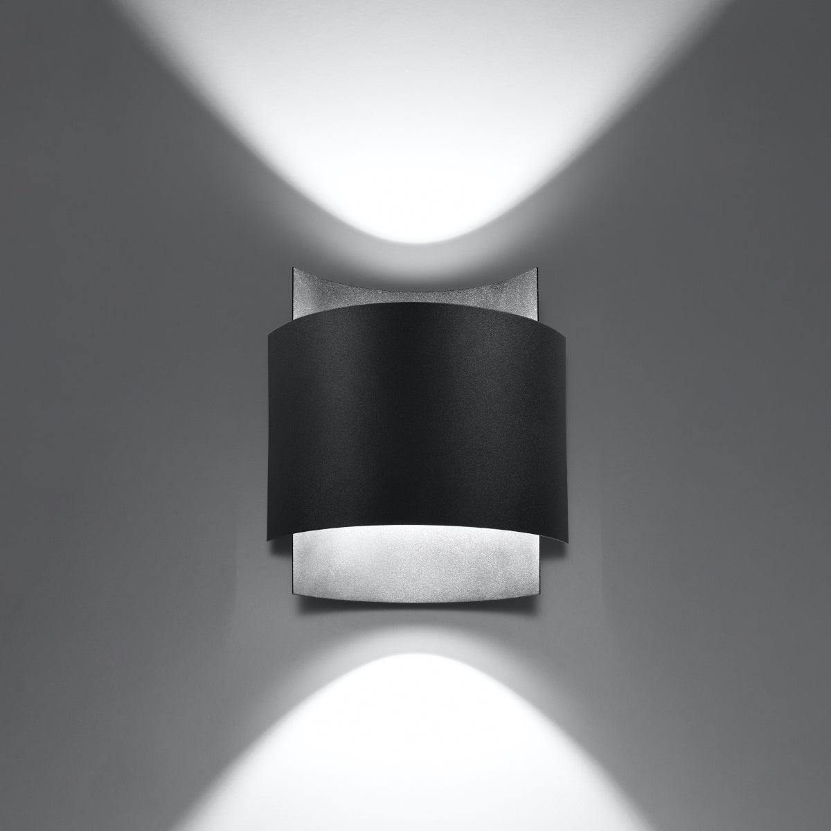 Applique Double Arc Acier Noir