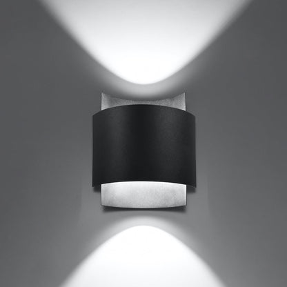 Applique Double Arc Acier Noir