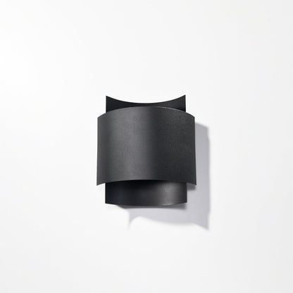 Applique Double Arc Acier Noir
